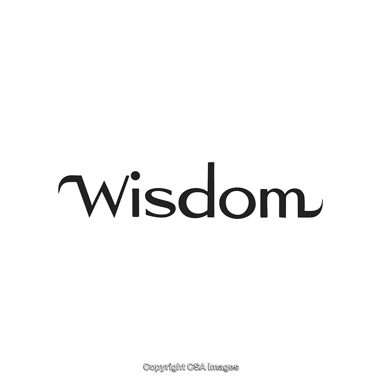 Elegant Typography Design Featuring the Word 'Wisdom' in Stylized Font
