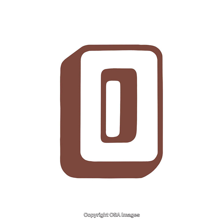 Minimalistic Brown Letter O Design on White Background