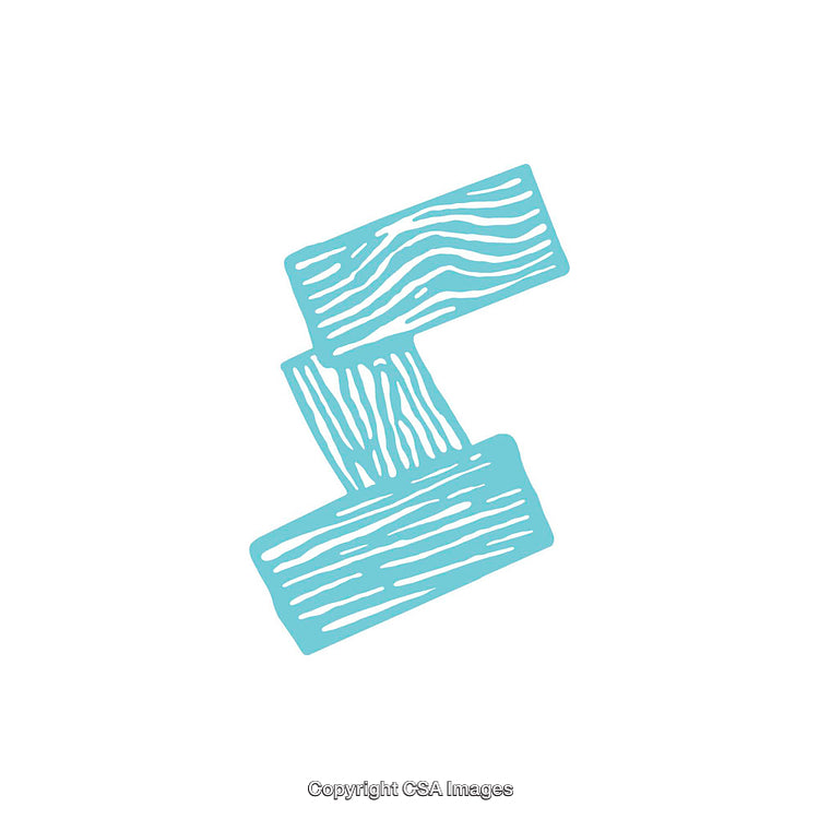 Creative Illustration of the Letter S With Abstract Wood Texture Design