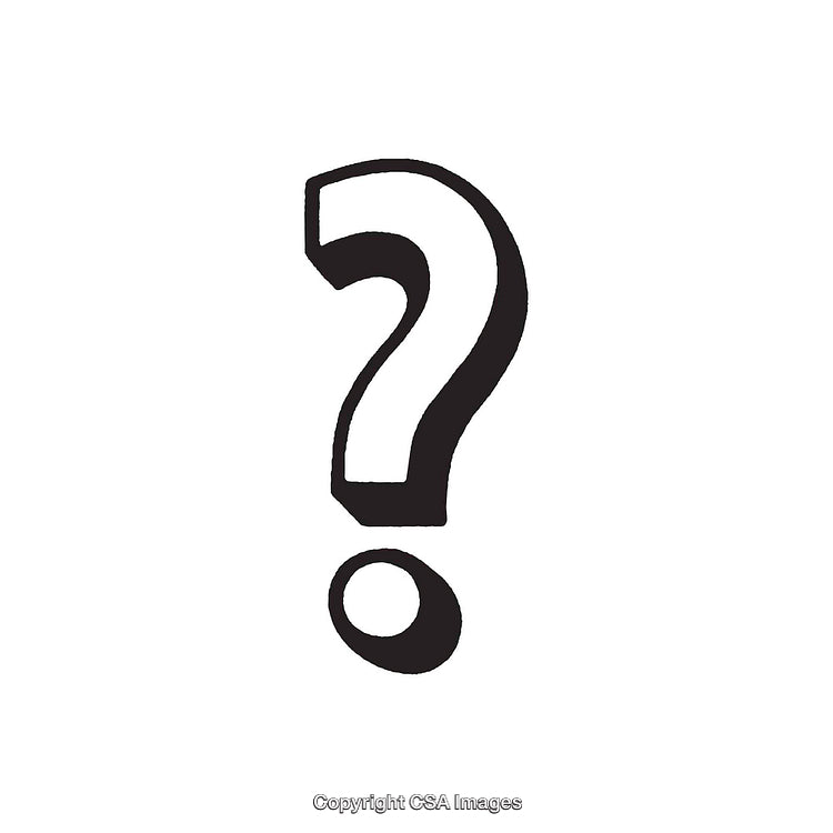 Hand-Drawn Question Mark Symbol Isolated on White Background.