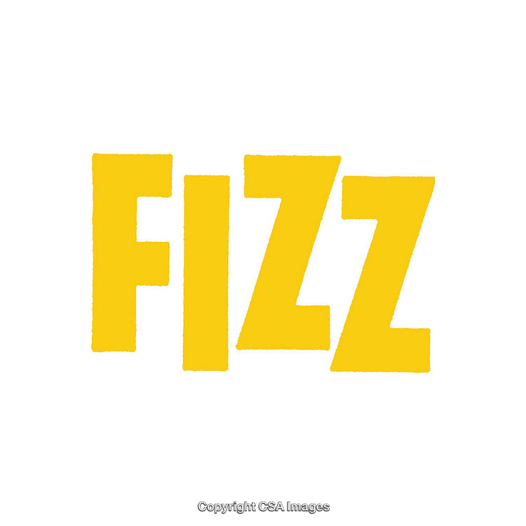 Bold Yellow Text on White Background Featuring the Word Fizz