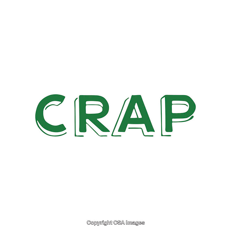Green Typeface Design Depicting the Word 'Crap' in Bold Letters