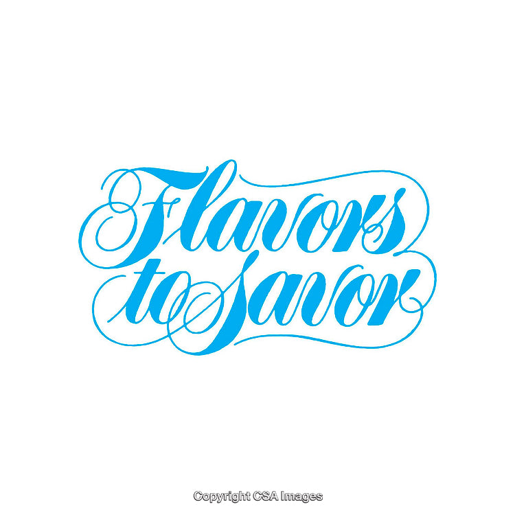 Stylized Calligraphic Text Design in Blue on White Background