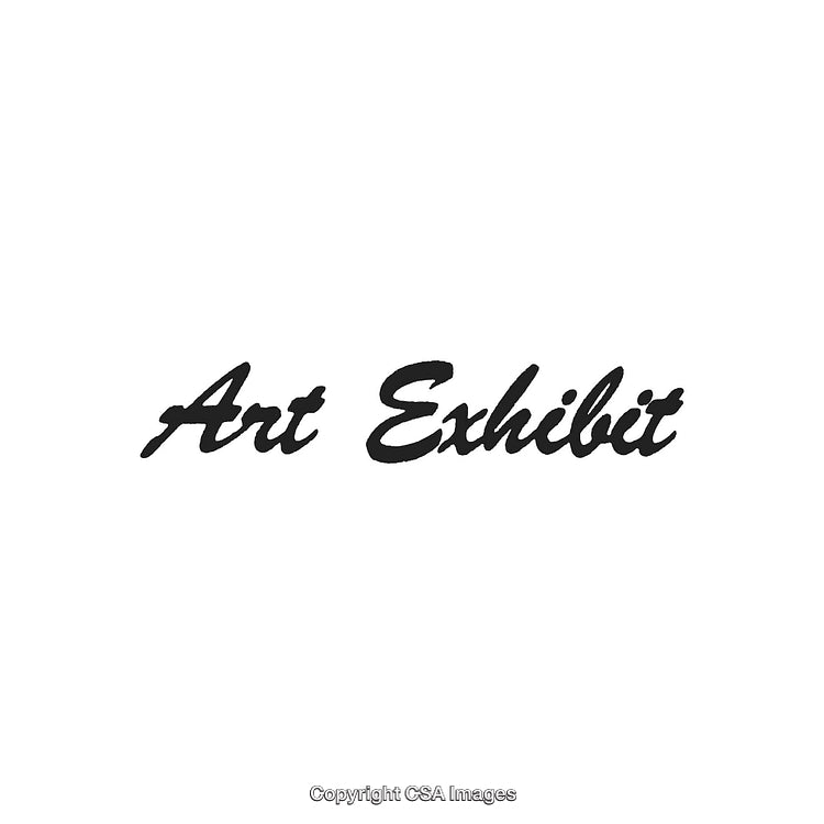 Elegant Calligraphy Design Featuring the Words 'Art Exhibit' in Script Font