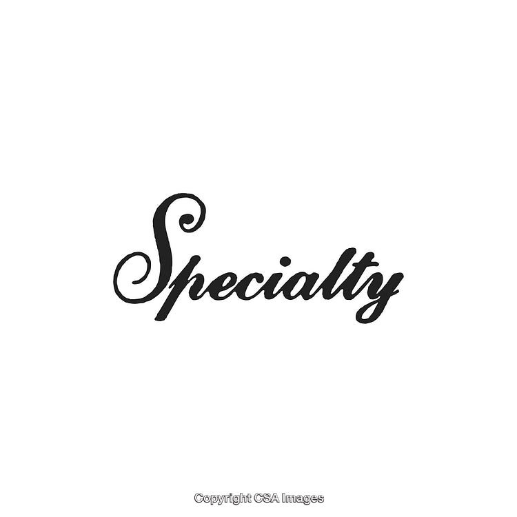 Elegant Handwritten Specialty Text on a Clean White Background