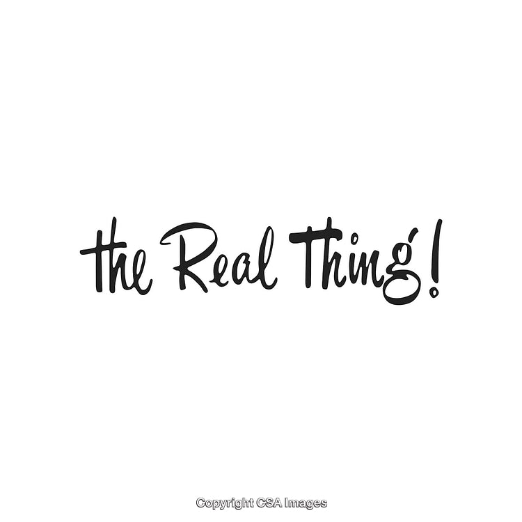 Handwritten Calligraphy Text Message Emphasizing Authenticity and Originality