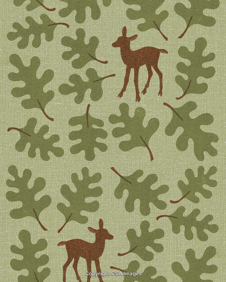 Pattern of Leaves and Deer