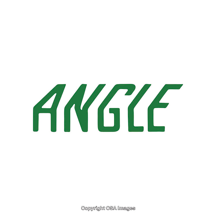 Green Calligraphic 'Angle' Text on a Minimalistic White Background