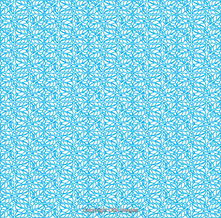Blue Leaf-Like Decorative Pattern on a Light Background