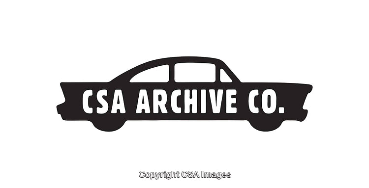 Black and White Classic Car Silhouette with Text Inscription