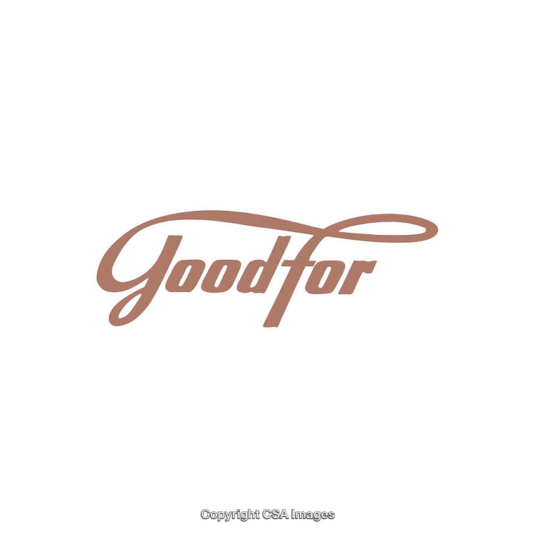 Stylized Brown Typography Featuring the Text 'Goodfor' on a White Background