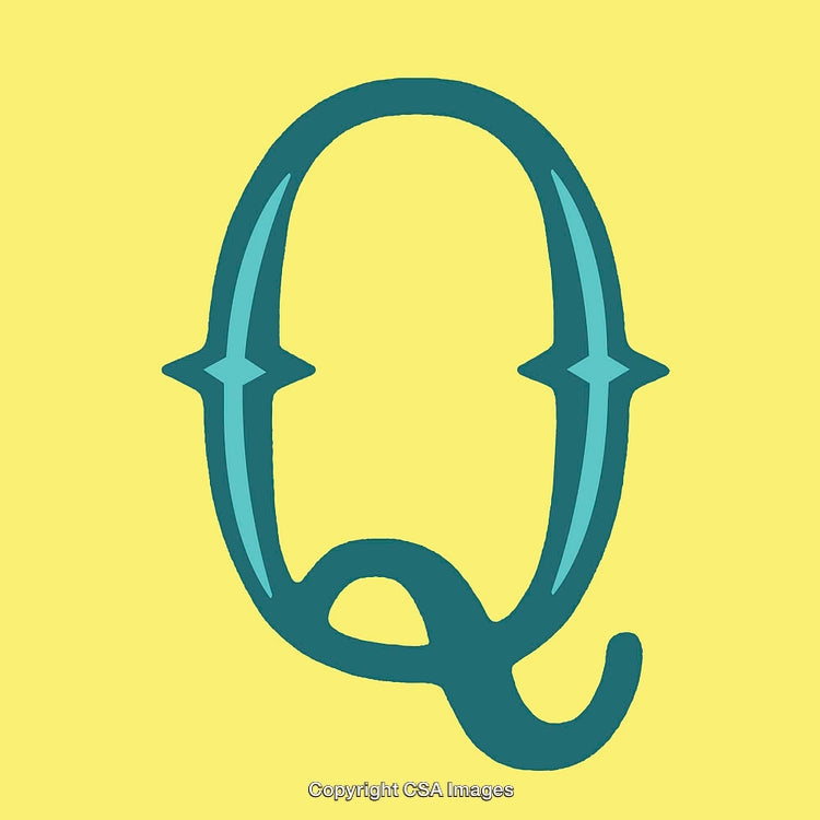 Artistic Representation of the Letter Q in Unique Typography Design