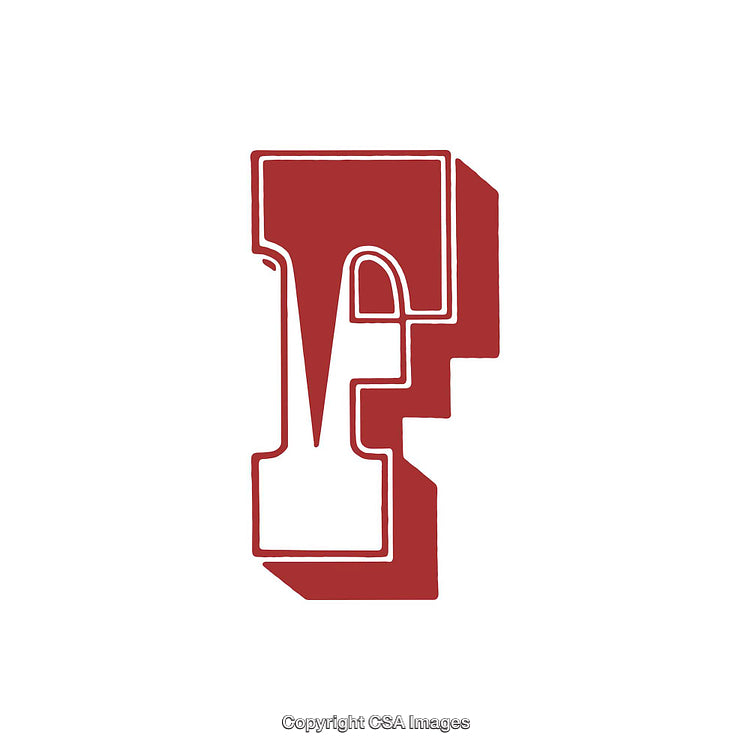 Stylized Capital Letter E in Bold Red Typography Design