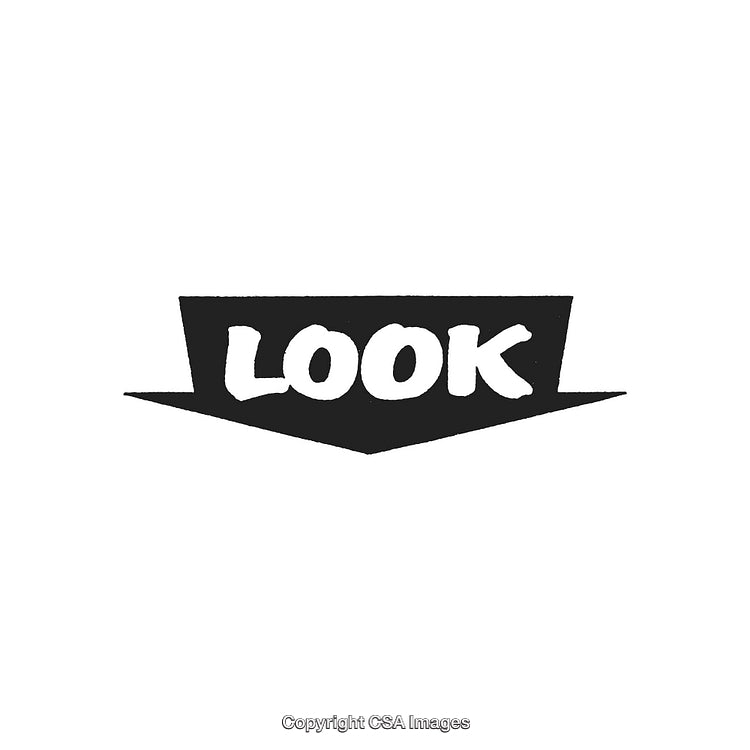 Bold Black and White Look Logo with an Arrow Design