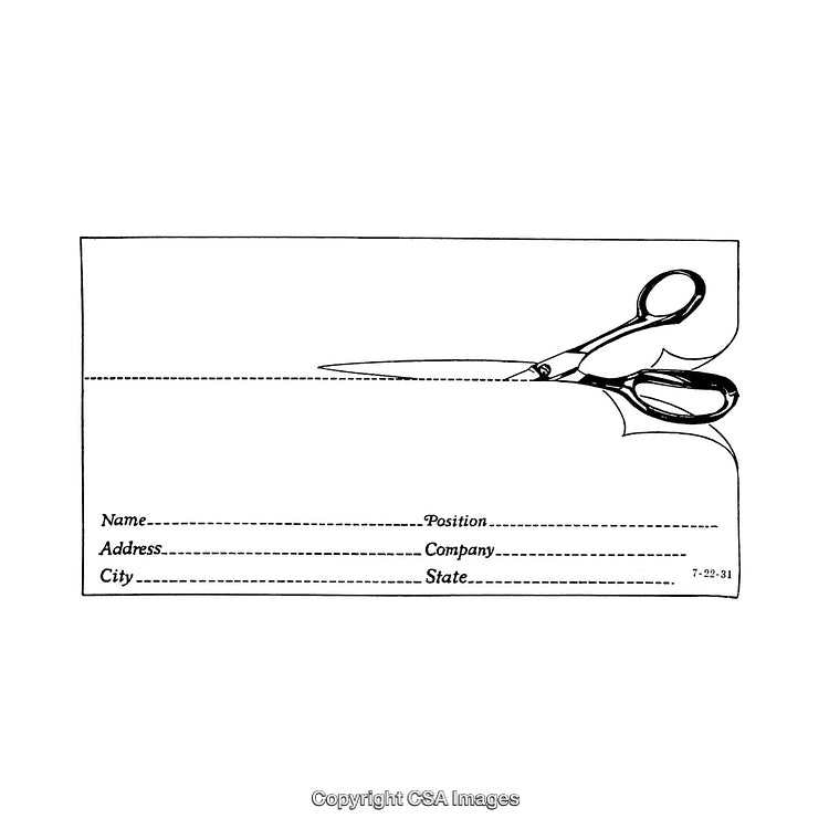 Printable Black and White Border with Scissors and Form
