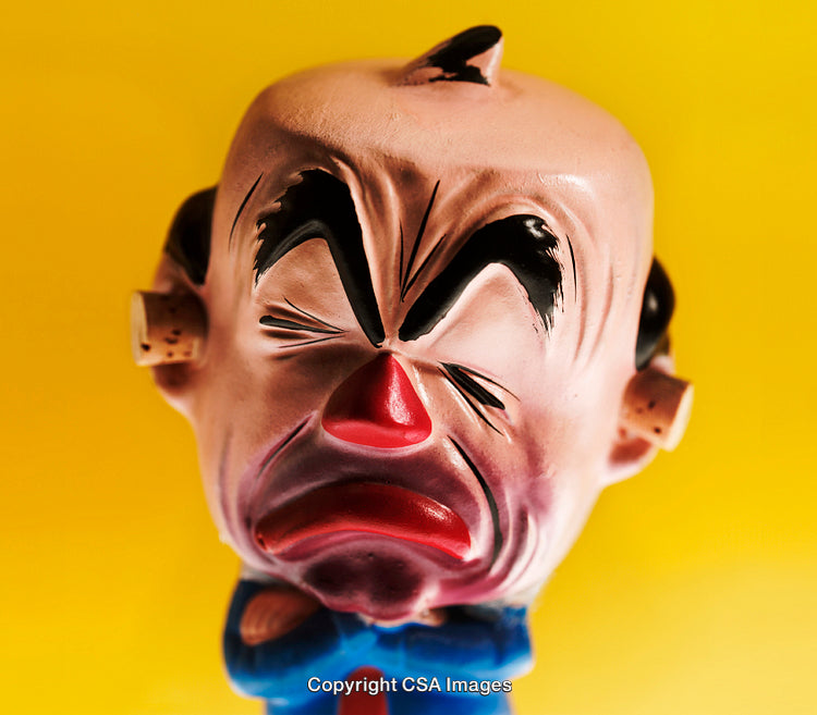 Whimsical Close-Up of a Cartoonish Plastic Toy Figure