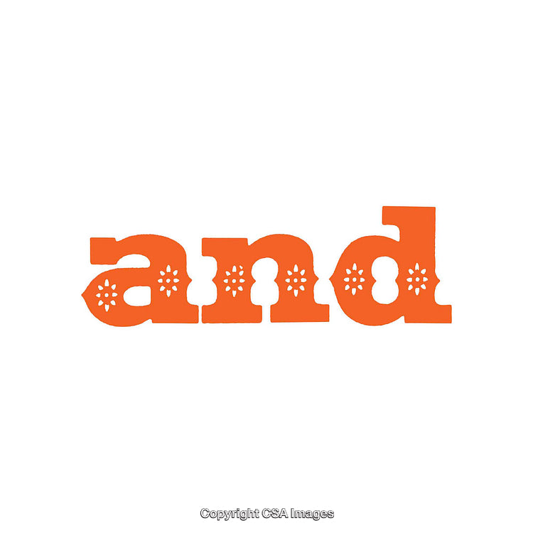 Bright Orange Typography with Floral Cutout Design On White Background