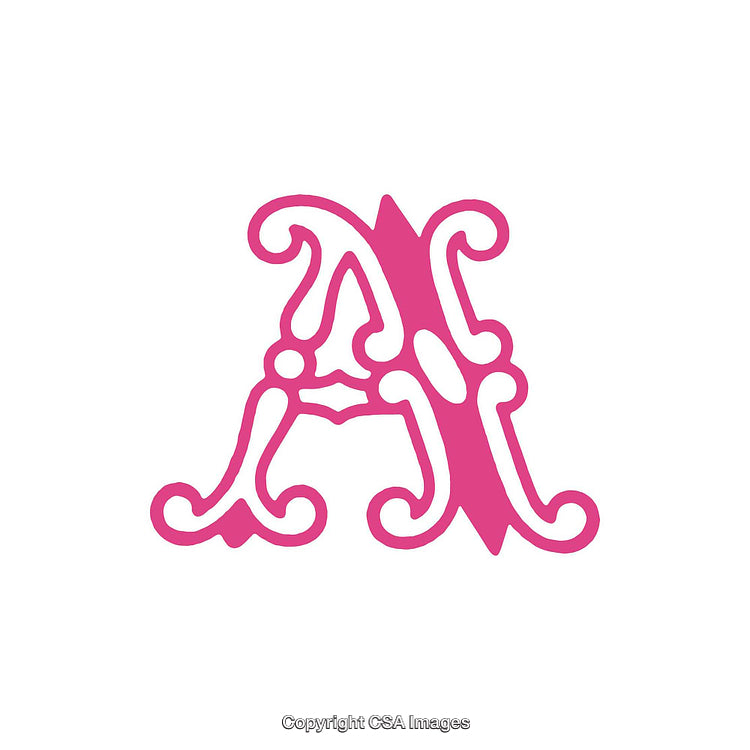 Intricate Pink Letter A Design With Elegant Vintage Style