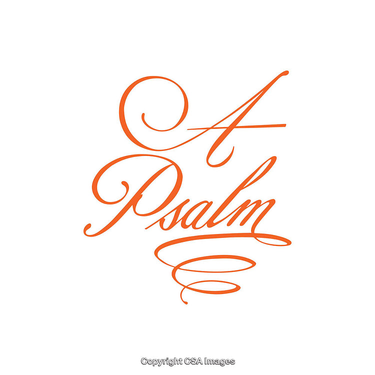 Elegant Calligraphy Art Depicting the Words 'A Psalm' in Script Style