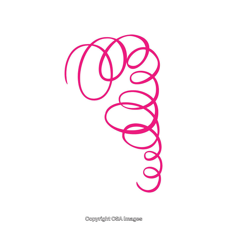 Abstract Pink Spiral Design on a White Background