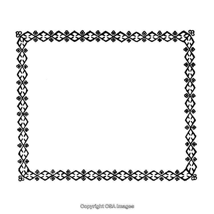 Intricate Black and White Border With Decorative Ethnic Patterns
