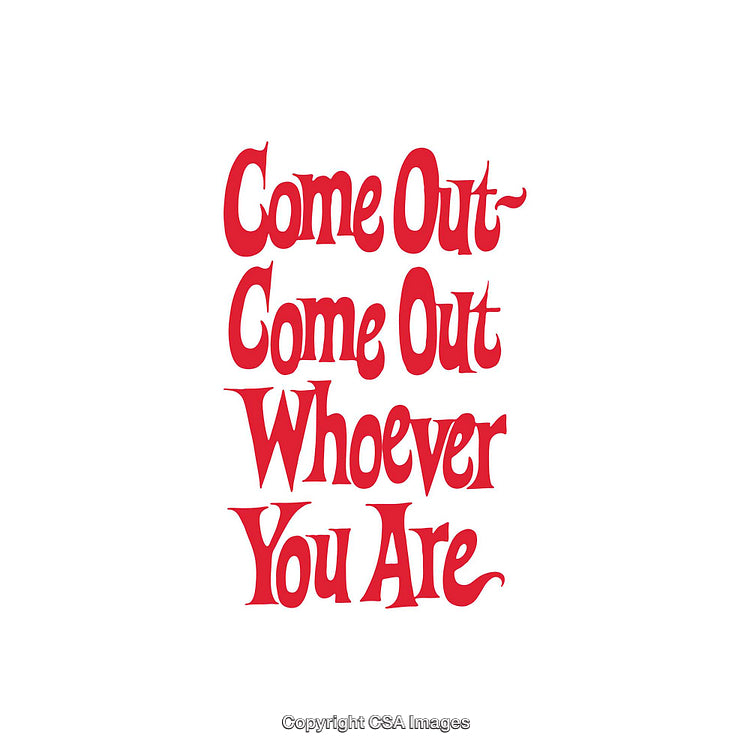 Bold Red Typeface Encouraging Inclusivity on White Background Illustration