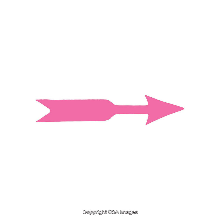 Pink Arrow Icon Facing to the Right on a White Background