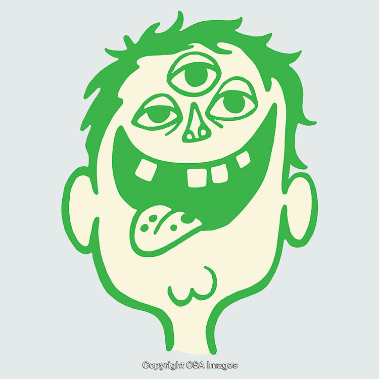 Colorful Abstract Cartoon Character With Peculiar Expressions and Vibrant Design