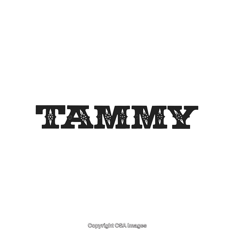 Western-Style Decorative Typography, Featuring the Word Tammy in Bold Letters