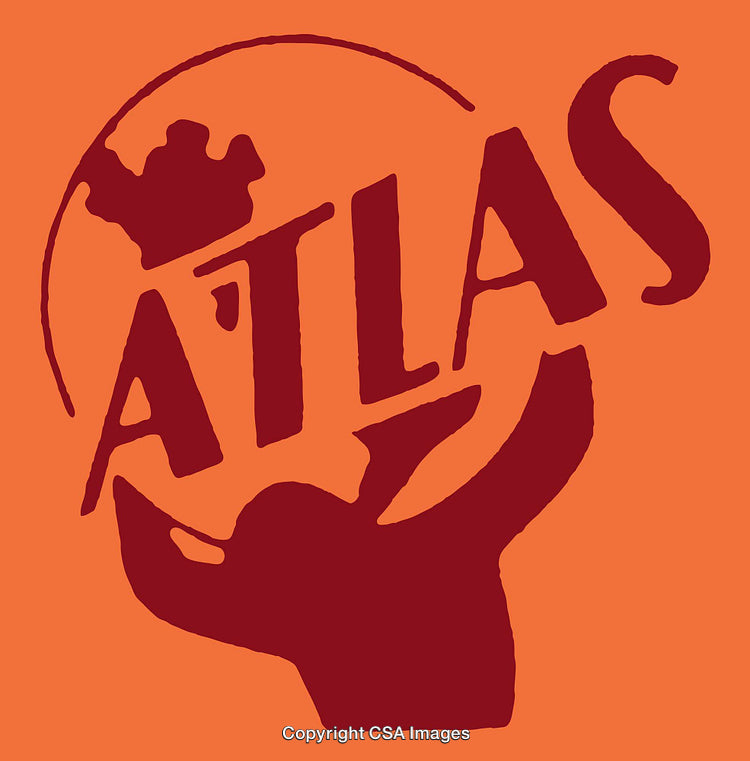 Bold Graphic Logo Design Featuring Atlas with Crown in Modern Style