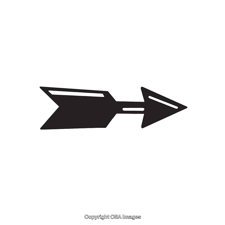 Black and White Simple Arrow Shape Silhouette Graphic Design