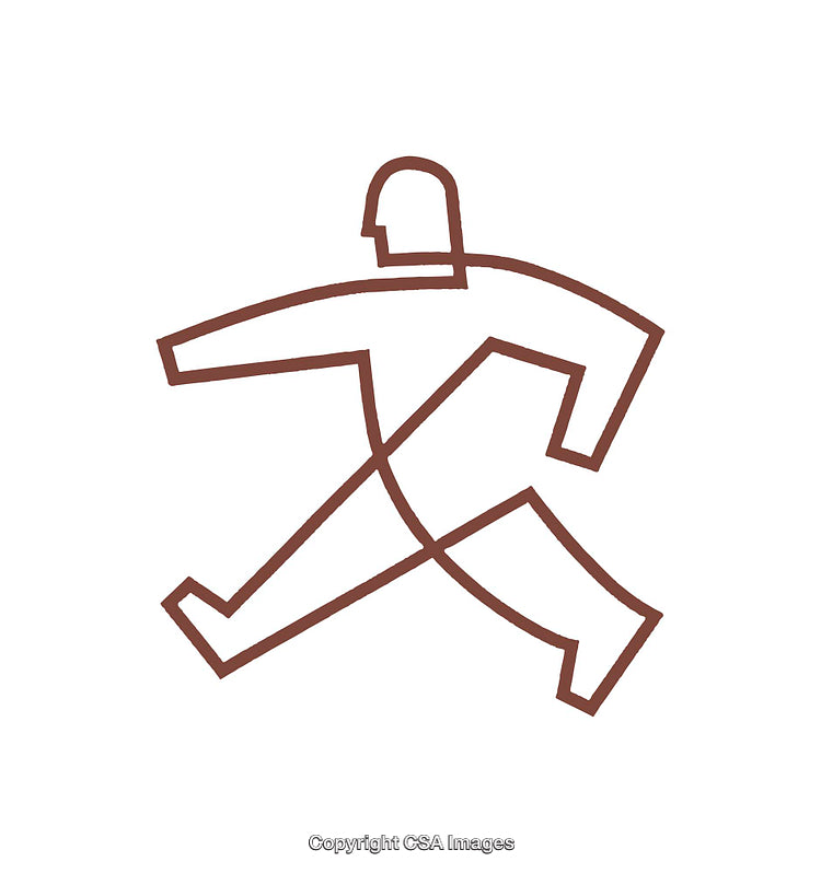 Abstract Figure Icon Representing Movement and Dynamic Activity