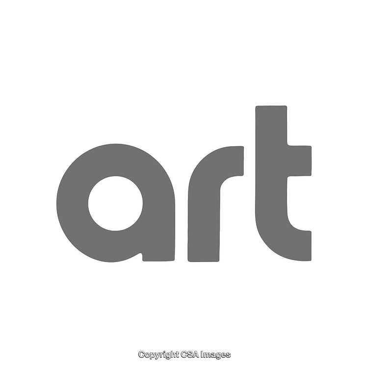 Stylized Gray Art Text with Minimalistic Design on White Background