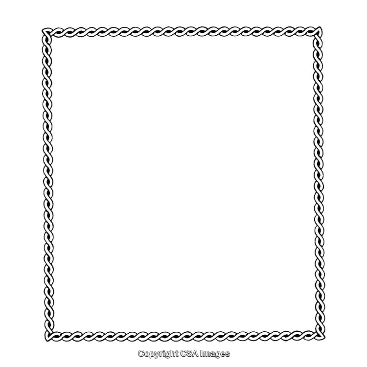 Decorative Black and White Chain Border Frame With Minimalist Design