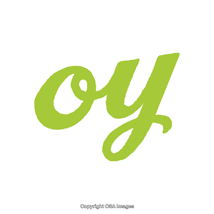 Stylized Green Handwritten Lettering on a White Background