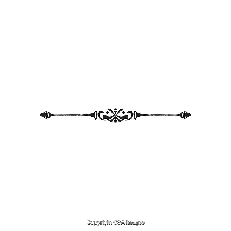 Elegant Black and White Decorative Ornament Divider Graphic Design Element