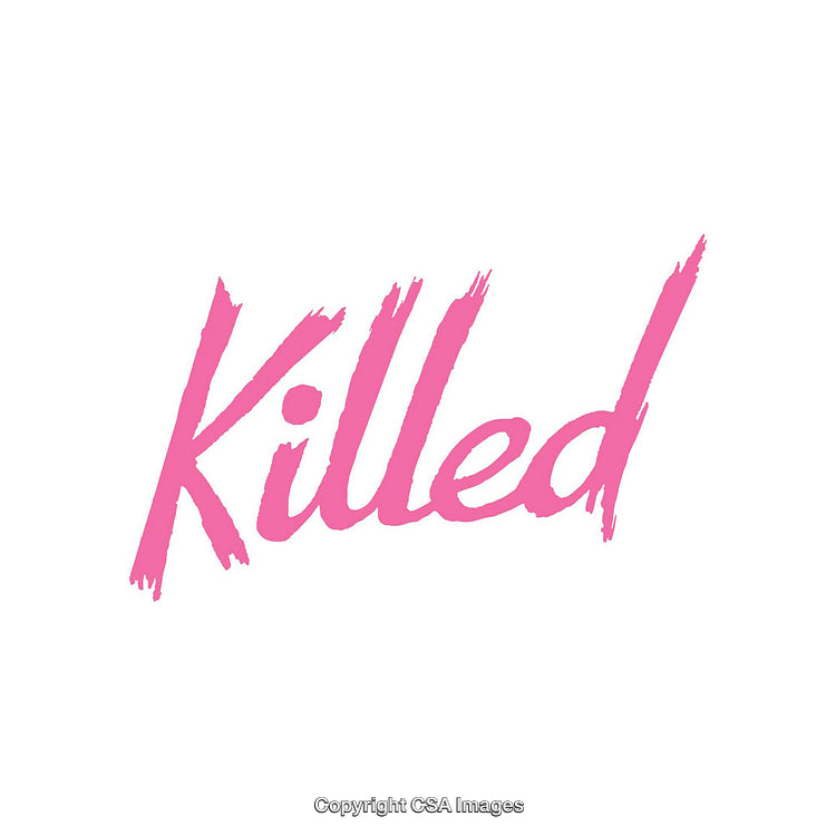 Pink Typography Art With Bold Brush Script On White Background