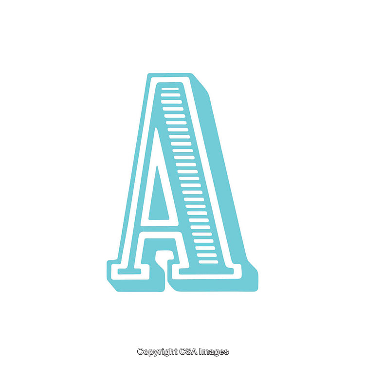 Stylized Letter A With a Modern Blue Design on White Background