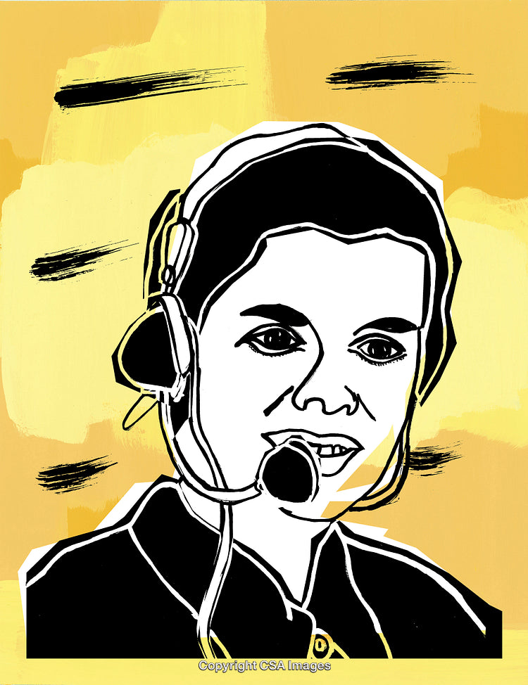 Person Wearing a Headset