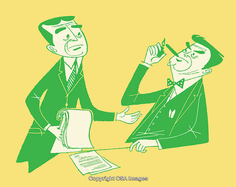 Business Professionals Engaged in a Thoughtful Office Discussion Illustration