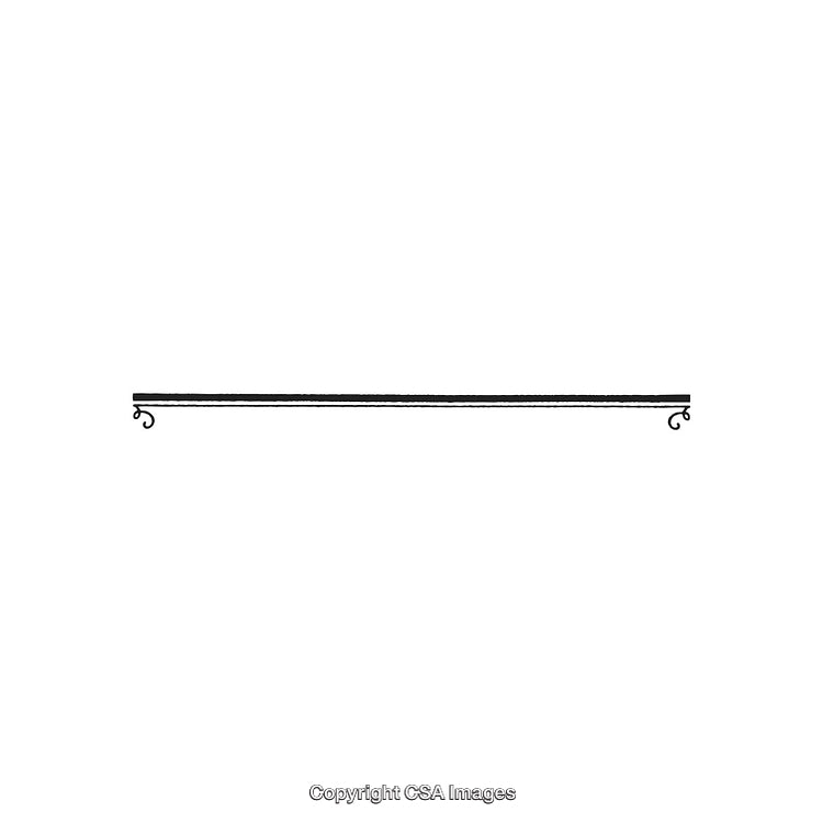 Vintage Black and White Decorative Flourish Line Divider Design