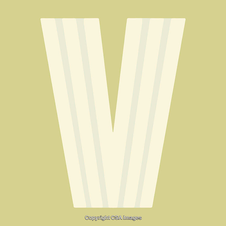 Stylized Letter V on a Minimal Pastel Background