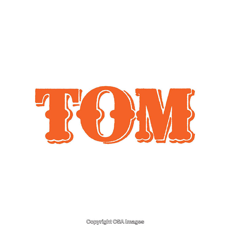 Orange Typography Design with Vintage-Style Lettering on White Background