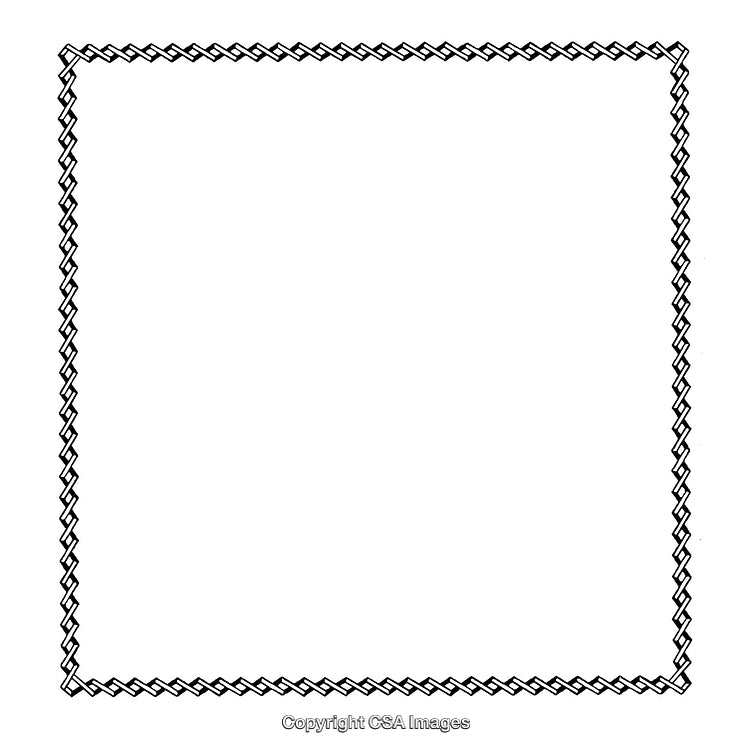 Intricate Black and White Border Design for Decorative or Artistic Use