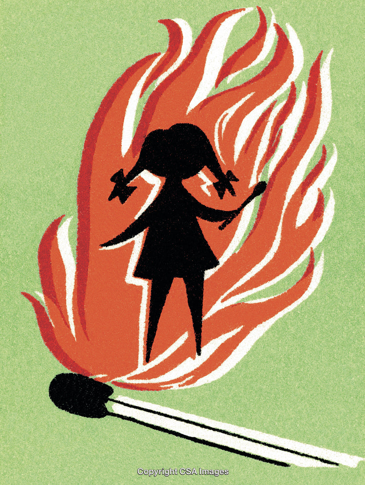 Girl and Lit Match