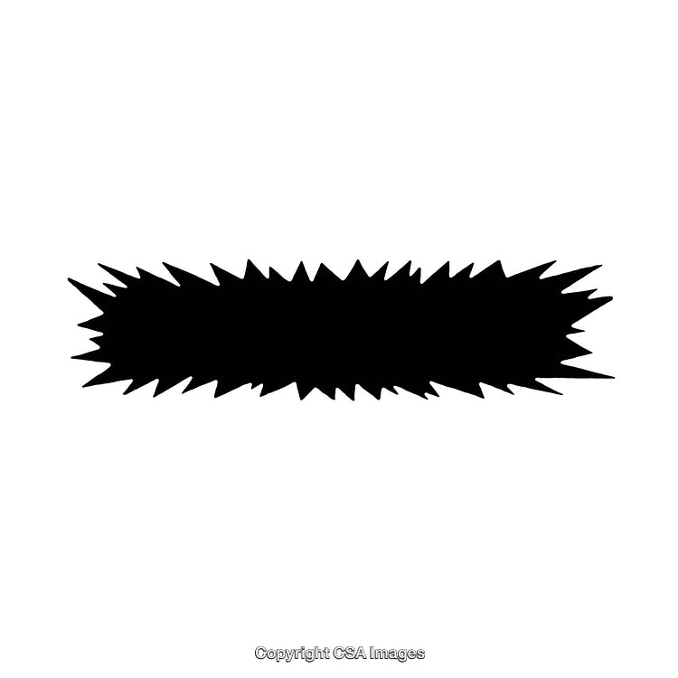 Bold Black Spiky Border Illustration on White Background