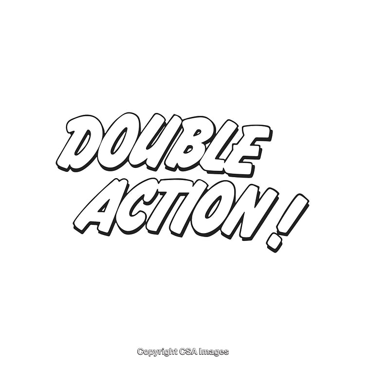 Dynamic Bold Text with Comic Styling and Exclamation Mark