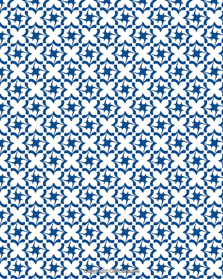 Elegant Blue and White Floral Pattern Tile for Decorative Uses
