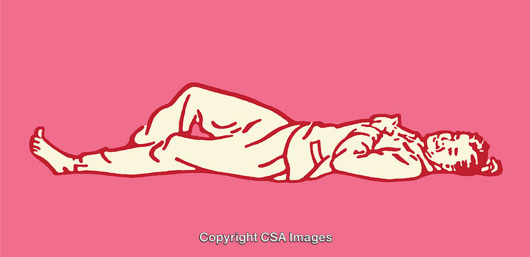 Full Body Outline of a Reclining Figure in Minimalist Line Art Style