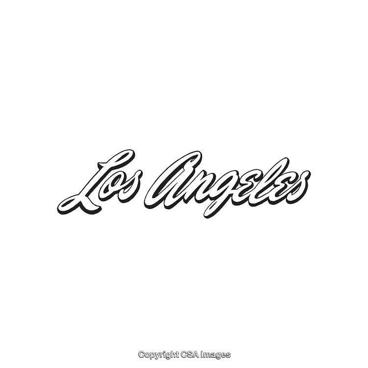 Creative Typography Design Featuring the Text 'Los Angeles' in Stylish Fonts